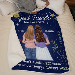 The Friend Of My Heart - Bestie Personalized Custom Blanket - Gift For Best Friends, BFF, Sisters