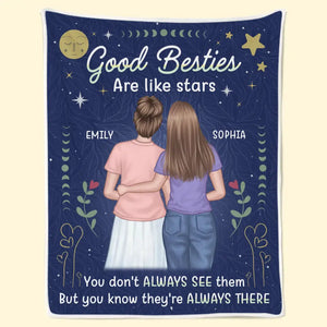 The Friend Of My Heart - Bestie Personalized Custom Blanket - Gift For Best Friends, BFF, Sisters