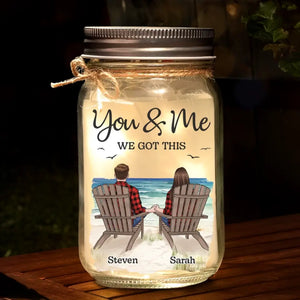 I Have Found The One Whom My Soul Loves - Couple Personalized Custom Mason Jar Light - Gift For Couple, Husband Wife, Anniversary