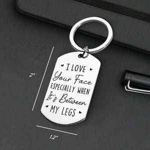 With You, Every Moment Is A Fairytale - Couple Personalized Custom Keychain - Gift For Husband Wife, Anniversary