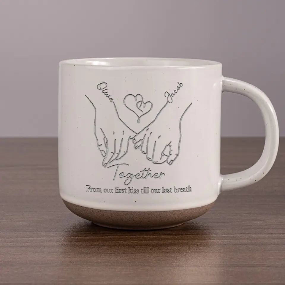 Better Together - Couple Personalized Custom Pottery Mug - Gift For Husband Wife, Anniversary