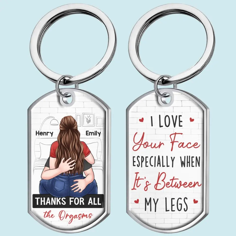 I Love You For Your Personality - Couple Personalized Custom Keychain - Gift For Husband Wife, Anniversary