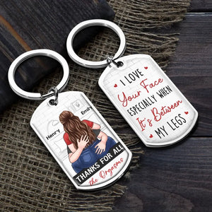 I Love You For Your Personality - Couple Personalized Custom Keychain - Gift For Husband Wife, Anniversary