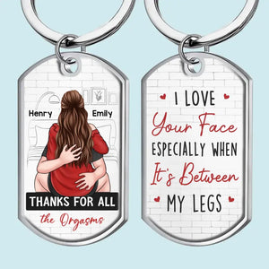 I Love You For Your Personality - Couple Personalized Custom Keychain - Gift For Husband Wife, Anniversary