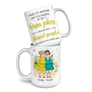 True Friends Are Never Apart, Maybe In Distance But Never In Heart - Bestie Personalized Custom Mug - Gift For Best Friends, BFF, Sisters