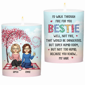 Friendship Is A Sheltering Tree - Bestie Personalized Custom Smokeless Scented Candle - Gift For Best Friends, BFF, Sisters