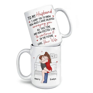 With You, I Can Be Myself - Couple Personalized Custom Mug - Gift For Husband Wife, Anniversary