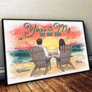 Our Love Story Includes A Furry Chapter - Dog Personalized Custom Horizontal Poster - Gift For Couples, Pet Owners, Pet Lovers