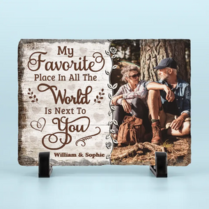 Custom Photo I Need You - Couple Personalized Custom Rectangle Shaped Stone With Stand - Gift For Husband Wife, Anniversary