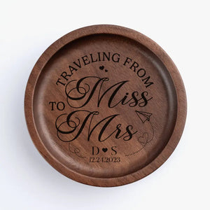 Besides Chocolate, You're My Favorite - Couple Personalized Custom Wooden Jewelry Dish - Gift For Husband Wife, Anniversary