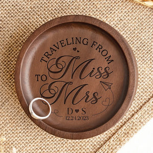 Besides Chocolate, You're My Favorite - Couple Personalized Custom Wooden Jewelry Dish - Gift For Husband Wife, Anniversary