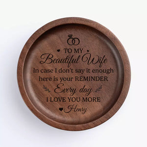 All You Need Is Love - Couple Personalized Custom Wooden Jewelry Dish - Gift For Husband Wife, Anniversary