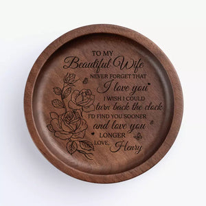 At The Touch Of Love, Everyone Becomes A Poet - Couple Personalized Custom Wooden Jewelry Dish - Gift For Husband Wife, Anniversary