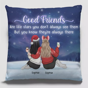 A Good Friend Is Like A Four-Leaf Clover, Hard To Find And Lucky To Have - Bestie Personalized Custom Pillow - Christmas Gift For Best Friends, BFF, Sisters