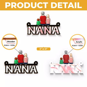 A Grandma's Love Never Grows Old - Family Personalized Window Hanging Suncatcher - Gift For Grandma