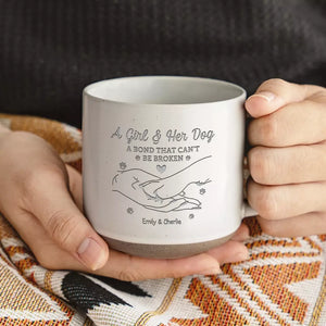 They Lived, They Loved, They Purred - Dog Personalized Custom Pottery Mug - Gift For Pet Owners, Pet Lovers