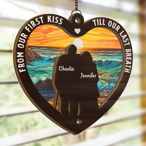 You And Me, It’s A Forever Kind Of Thing - Couple Personalized Window Hanging Suncatcher - Gift For Husband Wife, Anniversary