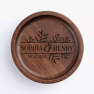 Save The Day - Couple Personalized Custom Wooden Jewelry Dish - Gift For Husband Wife, Anniversary