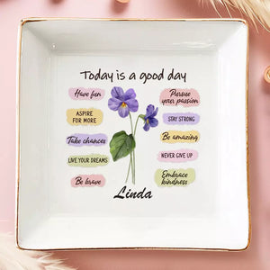 Today Is A Good Day - Bestie Personalized Custom Jewelry Dish - Gift For Best Friends, BFF, Sisters