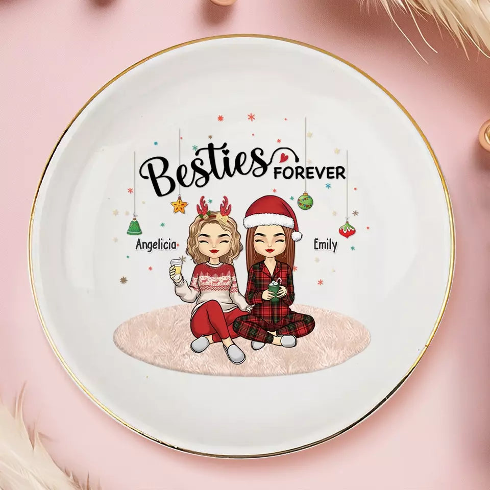 Our Memories Are Countless - Bestie Personalized Custom Jewelry Dish - Christmas Gift For Best Friends, BFF, Sisters