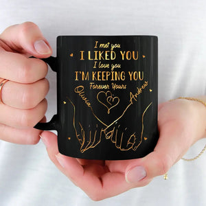 You’ll Always Be My Favorite Person - Couple Personalized Custom Black Mug - Gift For Husband Wife, Anniversary