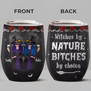 You're My Favorite Witch To Witch About Witches With - Bestie Personalized Custom Wine Tumbler - Halloween Gift For Best Friends, BFF, Sisters