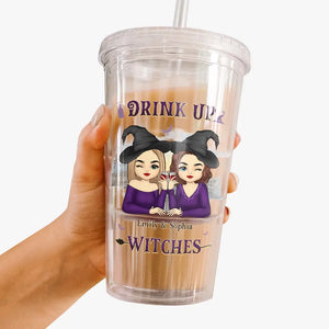 We Go Together Like Drunk And Disorderly - Bestie Personalized Custom Clear Acrylic Tumbler - Halloween Gift For Best Friends, BFF, Sisters