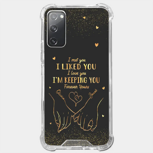 Your Hand Fits Perfectly In Mine - Couple Personalized Custom Clear Phone Case - Gift For Husband Wife, Anniversary