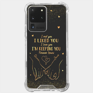 Your Hand Fits Perfectly In Mine - Couple Personalized Custom Clear Phone Case - Gift For Husband Wife, Anniversary