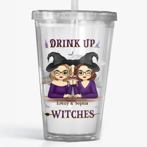 We Go Together Like Drunk And Disorderly - Bestie Personalized Custom Clear Acrylic Tumbler - Halloween Gift For Best Friends, BFF, Sisters