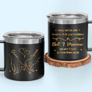 True Friendship Is The Greatest Gift Of All - Bestie Personalized Custom 14oz Stainless Steel Tumbler With Handle - Gift For Best Friends, BFF, Sisters