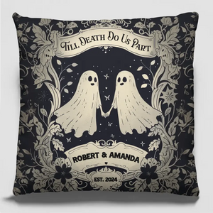 Hanging With My Boo - Couple Personalized Custom Pillow - Halloween Gift For Husband Wife, Anniversary