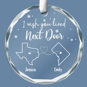 True Friendship Is A Bond That Lasts Forever - Bestie Personalized Custom Circle Glass Ornament - Christmas Gift For Best Friends, BFF, Sisters