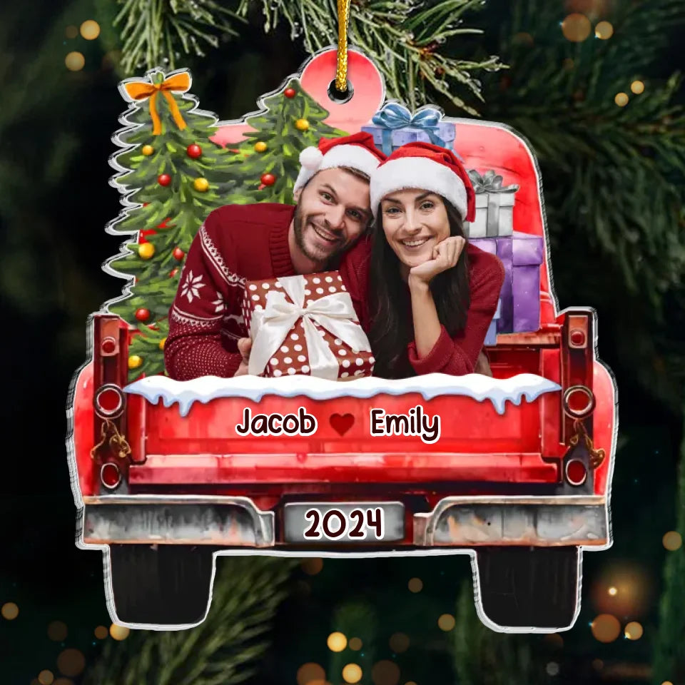 Custom Photo You And I Are The Perfect Christmas Story - Couple Personalized Custom Ornament - Acrylic Custom Shaped - Christmas Gift For Husband Wife, Anniversary