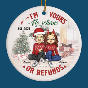 You Are The Sweetness In My Christmas Holiday - Couple Personalized Custom Ornament - Ceramic Round Shaped - Christmas Gift For Husband Wife, Anniversary