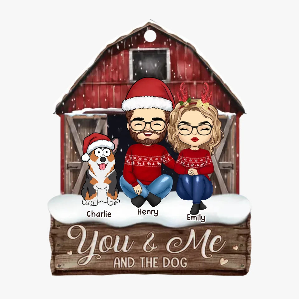 Christmas Shines Brighter With You - Dog & Cat Personalized Custom Ornament - Wood Custom Shaped - Christmas Gift For Husband Wife, Anniversary, Pet Owners, Pet Lovers