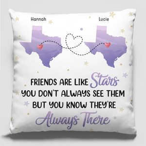 Always Remember We Are Under The Same Sky - Bestie Personalized Custom Pillow - Gift For Best Friends, BFF, Sisters