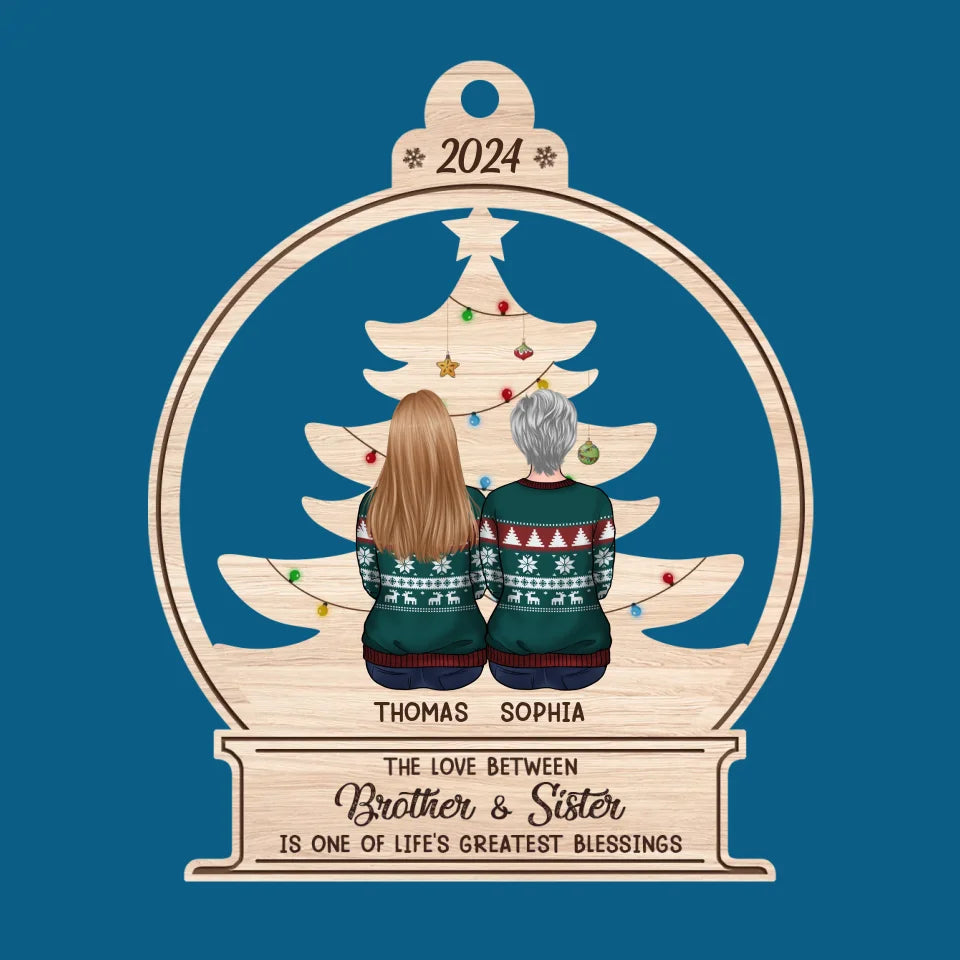 The Greatest Gift Our Parents Gave Us - Family Personalized Custom Ornament - Wood Custom Shaped - Christmas Gift For Family Members, Siblings, Brothers, Sisters