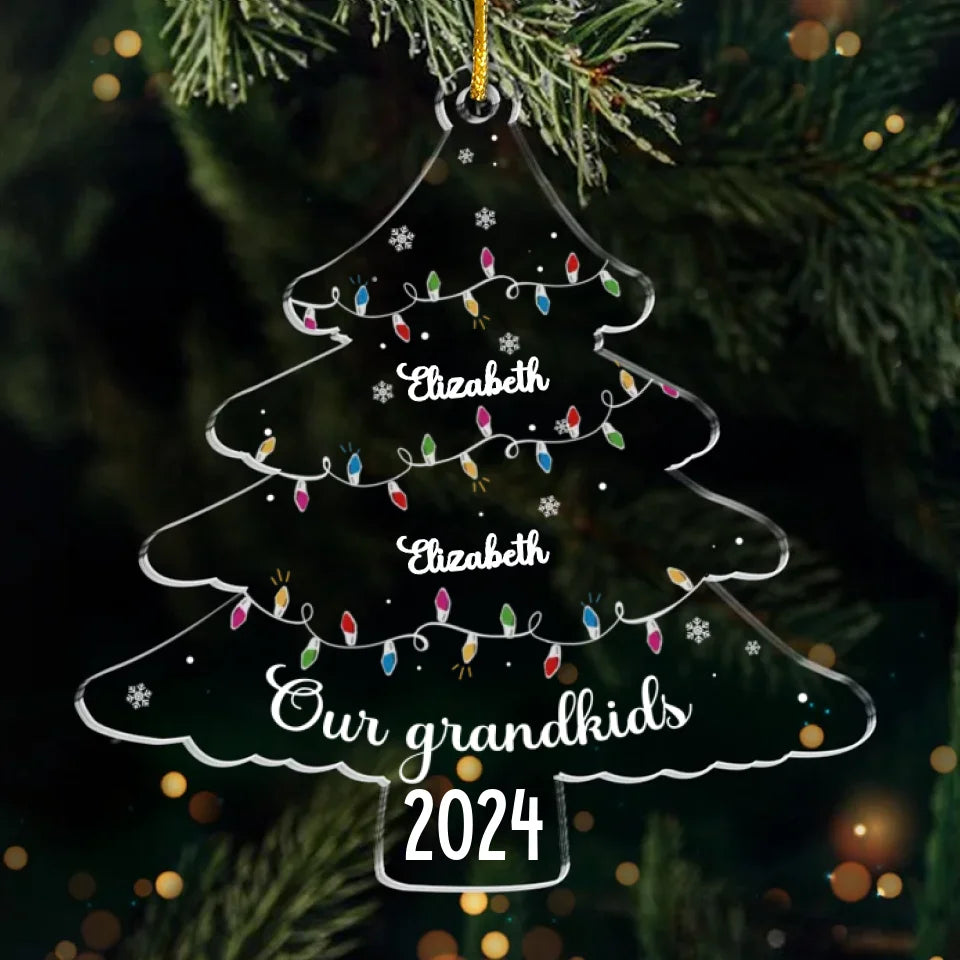 There's No Place Like Home For The Holidays - Family Personalized Custom Ornament - Acrylic Custom Shaped - Christmas Gift For Grandma, Grandpa, Grandkids