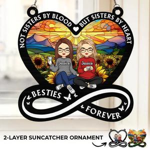 Friendship Is The Sweetest Gift Of All - Bestie Personalized Window Hanging Suncatcher Ornament - Gift For Best Friends, BFF, Sisters