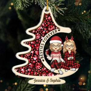 Best Buddies Forever - Bestie Personalized Custom Ornament - Acrylic Custom Shaped - Christmas Gift For Best Friends, BFF, Sisters