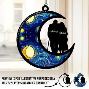 Our Starry Nights Side By Side - Couple Personalized Window Hanging Suncatcher - Gift For Husband Wife, Anniversary