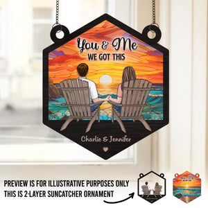 One Thing I’ve Tried But Can’t Hide, Is My Love For You - Couple Personalized Window Hanging Suncatcher - Gift For Husband Wife, Anniversary