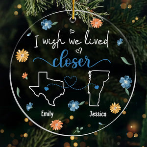 Even Though We're Apart, We Still Look For Each Other  - Bestie Personalized Custom Ornament - Acrylic Custom Shaped - Christmas Gift For Best Friends, BFF, Sisters