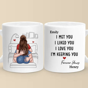 My Heart Found Its Match In You - Couple Personalized Custom Mug - Gift For Husband Wife, Anniversary