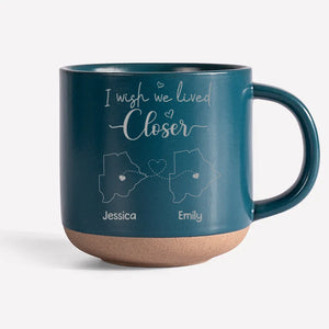 True Friends Are Never Apart, Maybe In Distance But Never In Heart - Family Personalized Custom Pottery Mug - Gift For Family Members, Best Friends, BFF, Sisters