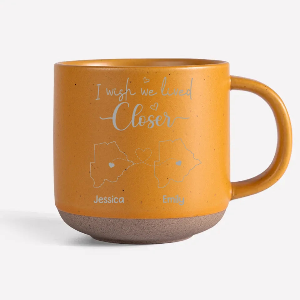 True friends Are Never Apart, Maybe In Distance But Never In Heart - Family Personalized Custom Pottery Mug - Gift For Family Members, Best Friends, BFF, Sisters