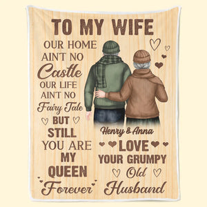 My Queen Today And Every Day - Couple Family Personalized Custom Blanket - Gift For Husband Wife, Anniversary