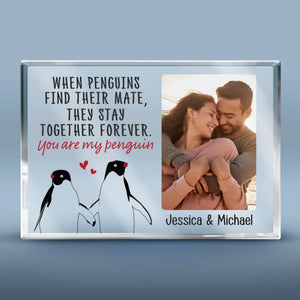 Custom Photo You Are My Penguin - Couple Personalized Custom Rectangle Shaped Acrylic Plaque - Gift For Husband Wife, Anniversary