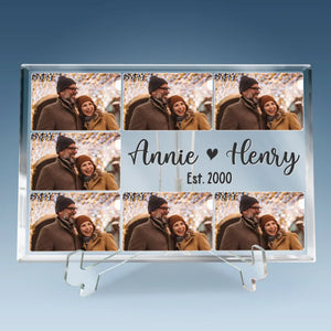 Custom Photo Building A Love Story That Will Last Forever - Couple Personalized Custom Rectangle Shaped Acrylic Plaque - Gift For Husband Wife, Anniversary